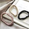 100% Pure Mulberry Silk Scrunchies for Women and Girls - Charmeuse 19 Momme Silk Hair Ties for Sleeping and Curly Hair view 2