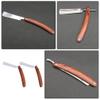 Beaupretty 2Pcs Straight Razor: Professional Barber Razor with Wooden Handle - Old Fashion Beard Trimming Cutter for Home Salon view 3
