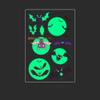 NC 1pc Halloween Tattoo Stickers Luminous Temporary Waterproof Bat Stickers for Face Arm Funny Atmosphere Halloween Tattoo Sticker view 1