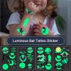 NC 1pc Halloween Tattoo Stickers Luminous Temporary Waterproof Bat Stickers for Face Arm Funny Atmosphere Halloween Tattoo Sticker view 3