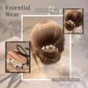 3PCS Lazy Flower Hairpins Anti-slip Pearls Pins Hair Clips Elegant Meatball Head Vintage Wedding Headdress Hair Accessories view 2