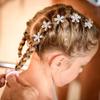10 Pcs Small Mini Pearl Claw Clips with Flower Design, Sweet Artificial Bangs Clips Decorative Hair Accessories for Women Girls view 4