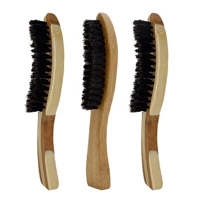 Beaupretty 3pcs Long Handle Boar Bristle Beard Brush for Gentle Cleaning and Grooming Moisture-resistant for Travel and Daily Use Beard Care Tool Random Style