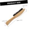 Beaupretty 3pcs Long Handle Boar Bristle Beard Brush for Gentle Cleaning and Grooming Moisture-resistant for Travel and Daily Use Beard Care Tool Random Style view 2