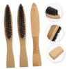 Beaupretty 3pcs Long Handle Boar Bristle Beard Brush for Gentle Cleaning and Grooming Moisture-resistant for Travel and Daily Use Beard Care Tool Random Style view 4