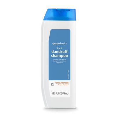 Amazon Basics 2-in-1 Dandruff Shampoo & Conditioner, Gentle and pH Balanced, 14.2 Fluid Ounces, 1-Pack (Previously Solimo)