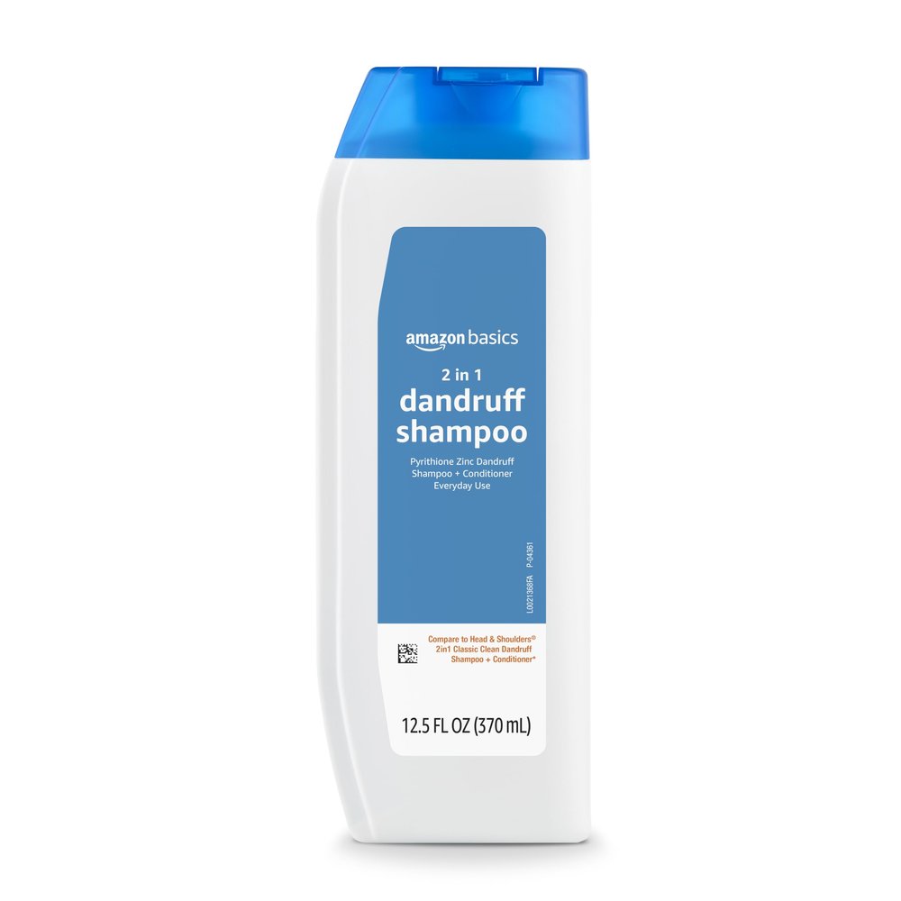 Amazon Basics 2-in-1 Dandruff Shampoo & Conditioner, Gentle and pH Balanced, 14.2 Fluid Ounces, 1-Pack (Previously Solimo)