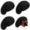 4 Pieces Unisex Dreadlock Cap Long Hair Dreads Head Wrap Sleeping Cap Hair Accessories Sleep Bonnet for Men Women (Black) view 1