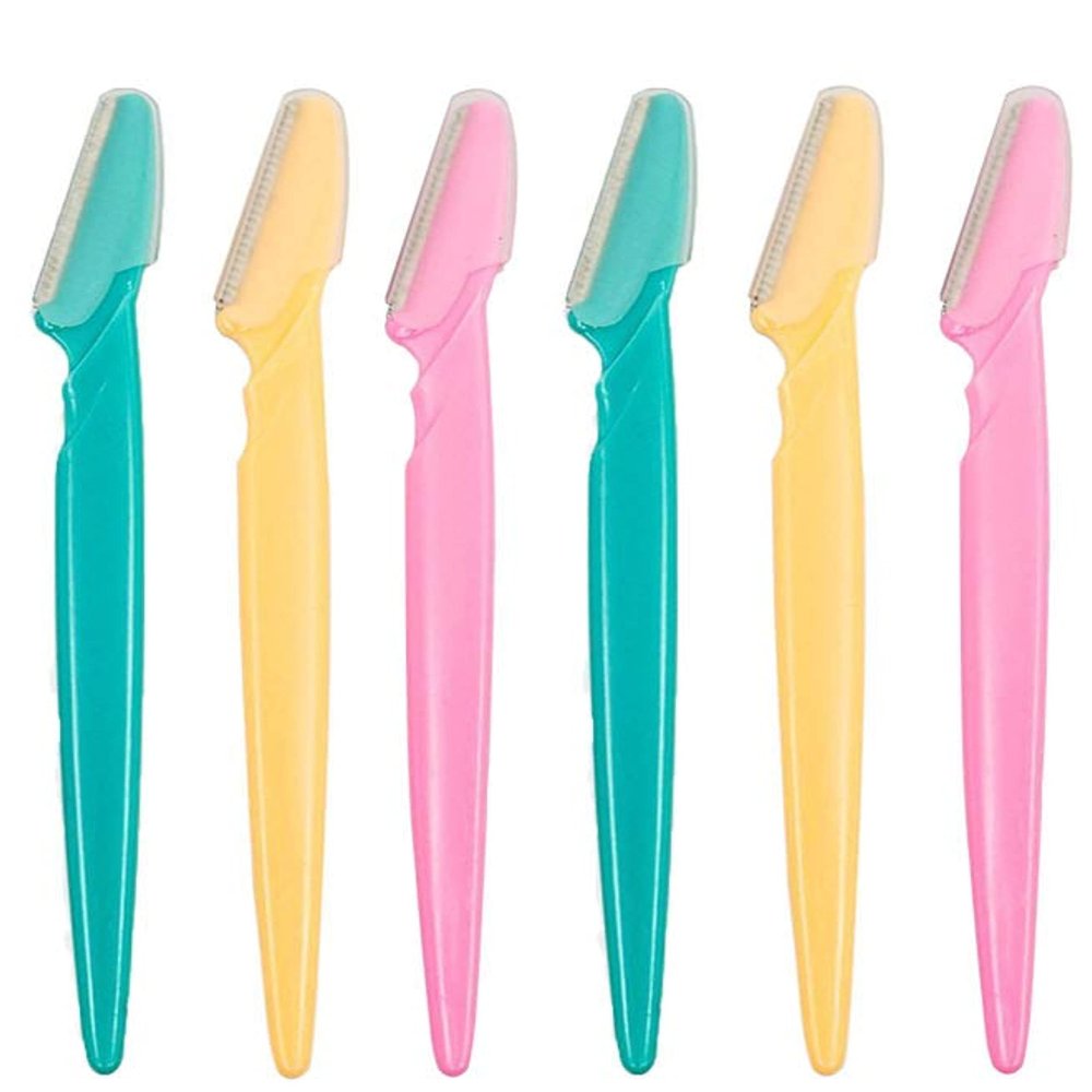 MEPOINT Reusable Face Razor | Eyebrow & Facial Hair Removal Razor | Safe & Pain free Remover | Pack of 6 Razors (6)