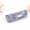 GUIPAIHAI Retro Style Flowers Oattern Lipstick Case with Mini Mirror Lip Gloss Box Jewelry Holder Portable Makeup Storage Tools (Color : Blue) view 1