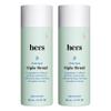 hers triple threat shampoo for hair that feels and looks thicker and stronger with biotin, saw palmetto, pumpkin seed oil, lightly scented with rose, helps control hair shedding, 2 pack, 6.4oz view 1