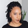 ZRQ Short 8 Packs Pre-twisted Bob Passion Twist Crochet Hair with Curly Ends 8 Inch Pre looped Black Passion Twists Hair 12 Roots/Pack Synthetic Bohemian Crochet Braids Hair for Black Women 1B# view 1