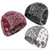 3 Pieces Soft Adjustable Bouffant Caps with Buttons Fabric Flower Pattern Elastic Bouffant Cap Turban Skull Cap Head Hair Covers with Sweatband Women Chemo Caps with Button Headband for Women Men view 1