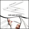 6 Pieces Tattoo Eyebrow Ruler 3 Point Positioning Ruler Mini Caliper Double Scale Vernier Caliper Eyebrow Golden Ratio Caliper Microblading Ruler Gauge Ruler Measuring Tool with Eyebrow Shaver view 3