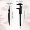 6 Pieces Tattoo Eyebrow Ruler 3 Point Positioning Ruler Mini Caliper Double Scale Vernier Caliper Eyebrow Golden Ratio Caliper Microblading Ruler Gauge Ruler Measuring Tool with Eyebrow Shaver view 4