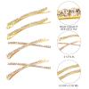 12 Pieces Rhinestone Bobby Pins Decorative Fancy Crystal Hair Clips Shiny Metal X Shaped Barrettes Bling Diamond Wedding Bridal Shower Hair Accessories for Women Ladies Girls (Gold) view 3