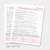 Microblading Intake, Consent, and Aftercare Form | Printed Physical 8.5 x 11" A1 Forms | Clients Signature | White and Pink Design view 3