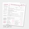 Microblading Intake, Consent, and Aftercare Form | Printed Physical 8.5 x 11" A1 Forms | Clients Signature | White and Pink Design view 4