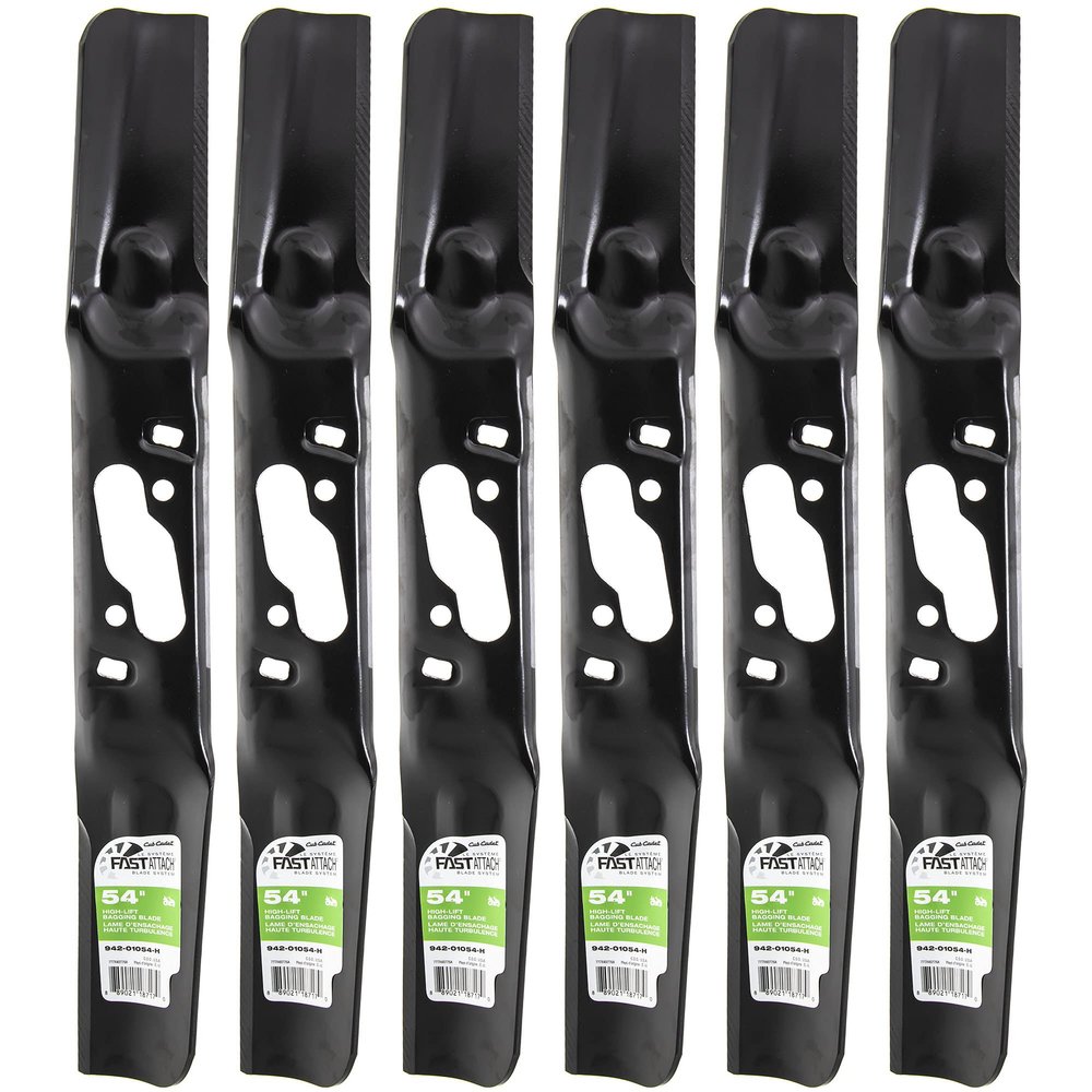 CUB CADET 942-01054-H 54" Deck High FastAttach Blades Enduro XT2 Series 6 Pack
