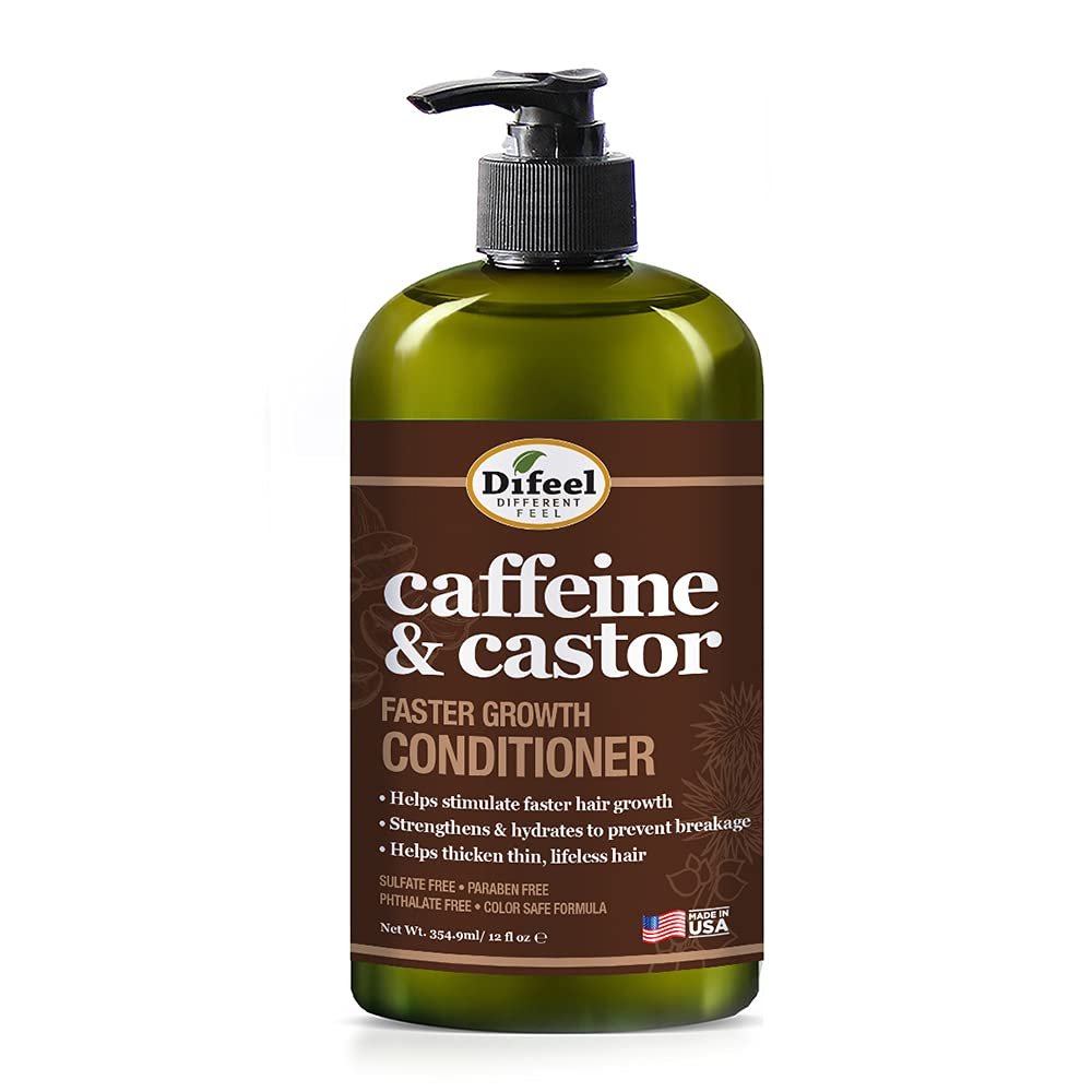 Difeel Caffeine & Castor Faster Growth Conditioner 12 oz.