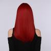 Haoke halloween Cosplay Wig Long Straight Hot Red Synthetic Hair Wigs With Bangs for Black White Women Heat Resistant Wig view 3