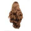Honey Brown Long Body Wave Synthetic Wig Wine Honey Brown Middle Parting Wig Honey Brown No Lace Wigs full machine make Halloween Party Use wig view 3