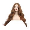 Honey Brown Long Body Wave Synthetic Wig Wine Honey Brown Middle Parting Wig Honey Brown No Lace Wigs full machine make Halloween Party Use wig view 4