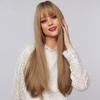 Haoke Wig for Women Blonde wig Light Brown wig Long Wigs Middle Part Wigs Synthetic Wigs Heat Resistant Wigs Daily Party Use Wigs Natural Looking Wigs view 3