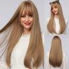 Haoke Wig for Women Blonde wig Light Brown wig Long Wigs Middle Part Wigs Synthetic Wigs Heat Resistant Wigs Daily Party Use Wigs Natural Looking Wigs view 1