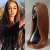 Honey Brown Long Straight Synthetic Wig Wine Honey Brown Middle Parting Wig Honey Brown No Lace Wigs full machine make Halloween Party Use wig view 1