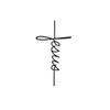 Jesus Script (Set of 2) - Jesus Word Tattoo / Religious Tattoo view 2
