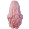 Haoke Long Wavy Hair Light Pink Color Wigs Glueless Heat Resistant Fiber Hair Synthetic Hair Wigs for Fashion Women Cosplay wig for Girl Colorful Costume Wigs view 2