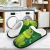 Umidedor Green Frog Butterfly Mens Slippers, Soft Memory Foam Non-Slip Indoor House Slippers Home Shoes for Bedroom Hotel Travel Spa view 3