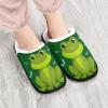 Umidedor Green Frog Butterfly Mens Slippers, Soft Memory Foam Non-Slip Indoor House Slippers Home Shoes for Bedroom Hotel Travel Spa view 4