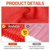 AbuQ 2 Pieces African net Sponge for exfoliating,African exfoliating net, African wash net, African Ghana Sapos scrubbing washcloth rag for Smoother Skin and Daily use (Pink Green) view 2