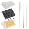 300 PCS Eyelash Extension Supplies Kit Disposable Micro Swab Brush Eyebrow Spoolies Lip Stick Brush Mascara Wand Applicator Makeup Brush Tool (White Black Gold Sets) view 1