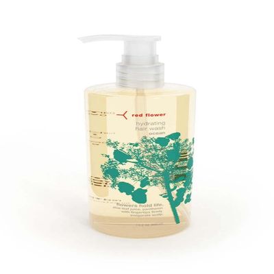 Red Flower Ocean Hydrating Hair Wash  Sulfate-Free Moisture Boost Shampoo with Coconut Glycerin & Pro-Vitamin B5, Aromatherapeutic Essential Oil Blend for All Hair Types (10 oz)