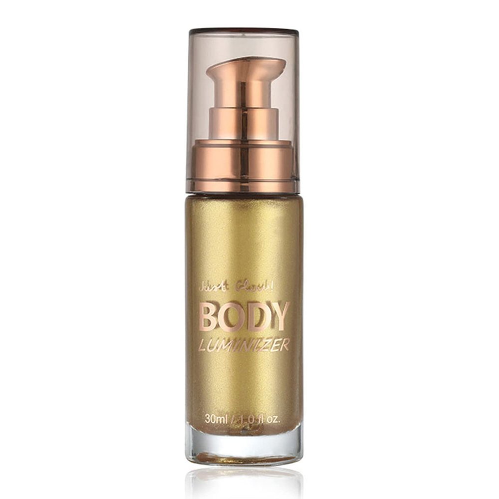 MAEPEOR Body Luminizer 6 Colors Waterproof Smooth Shimmer Face Body Glow Illuminator Non-sticky Liquid Body Highlight Illuminator (30 ML, 02 Metallic Gold)