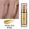MAEPEOR Body Luminizer 6 Colors Waterproof Smooth Shimmer Face Body Glow Illuminator Non-sticky Liquid Body Highlight Illuminator (30 ML, 02 Metallic Gold) view 3