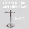 Bevel Safety Razor & Shaving Brush Display Stand with Non Slip Base, Dual Shave Stand Designed to Prevent Water Damage, Improve Hygiene and Protect Shaving Kit view 4