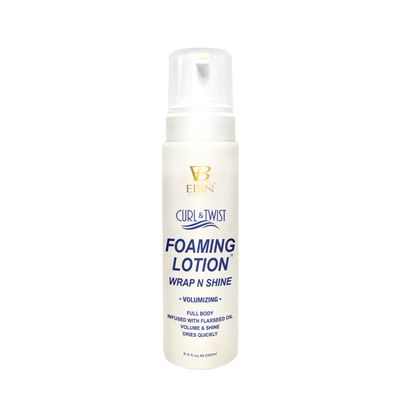 Curl & Twist Foaming Lotion Volumizing - 8.5 oz/ 250ml | Moisturizing and Hydration, Smoothing with Natural High Shine | Defining Curls All Day Long | Dries quick, Tames flyaways, Adds shine & volume