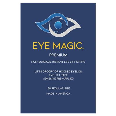 Premium Eye Lift Strips S/M Size, 80 Count Pack, for Droopy, Sagging, or Hooded Eyelids, Instant Non-Surgical Eyelid Tape, Hypoallergenic, Transparent, Strong Hold, Made in USA