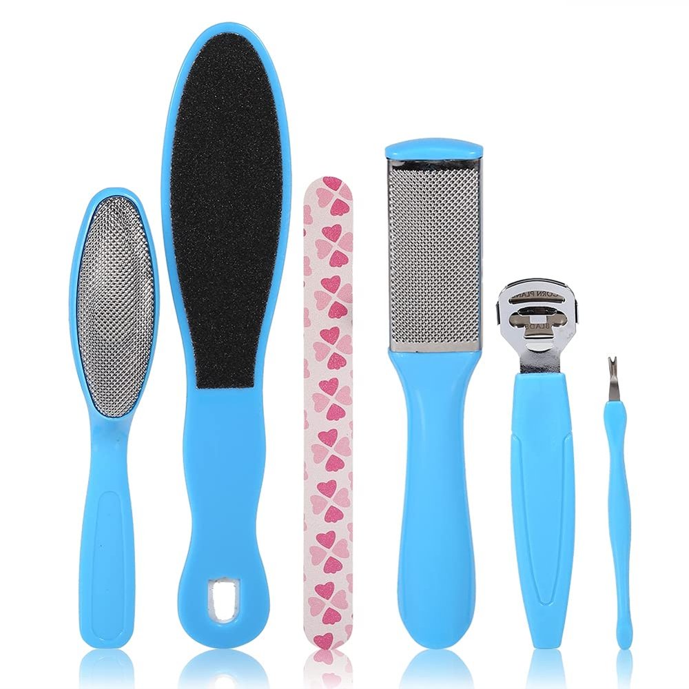 8 Pieces Double Sided Pedicure Foot File Foot Scraper, Exfoliator Remover Dead Skin Hard Skin Calluses Foot Scrubber Reusable Foot Care Pedicure Tool for Wet and Dry Cracked Feet