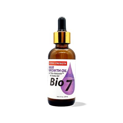 BIO7 EXTRA STRENGTH HAIR GROWTH OIL W/ 7 BIO-NATURALS CHB OIL  2 Fl Oz  Strengthen, Thicken and Grow Your Hair, Condition Your Scalp, Prevent Hair Breakage, Supply Valuable Nutrients To Hair and Scalp, Increase Blood Flow To The Scalp  By Nature