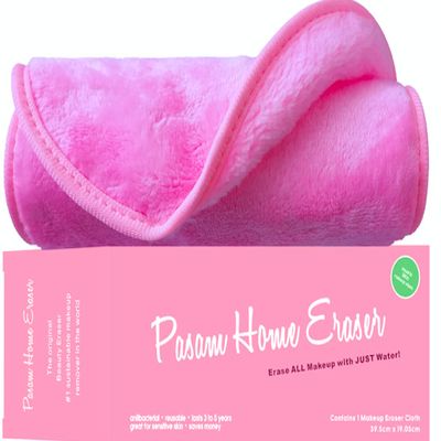 Pasam Home MakeUp Eraser Reusable Make Up Remover Eraser even Waterproof Make Up in Seconds Just With Water Chemical Free Eyeliner Lipstick Foundation Powder Highlighter Eyebrown (pink 1)