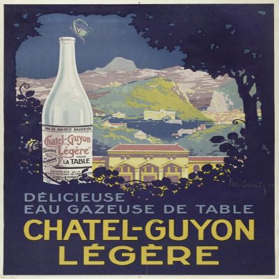 Chatel Guyon Eau Gazeuse Poster Reproduction 50 x 70 cm Luxury Paper 300 g  HD Digital File Sale