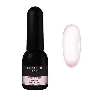 Didier Lab - Premium Gel Liquid Pink Glass - Builder Gel in a Bottle - Nail Extension for up to 5mm - Viscous - Easy Application - Suitable for Beginners - For UV Lamp  French Manicure  Pink Colour
