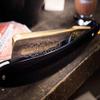 Boker Manufaktur Solingen 14Er Straight Razor - 8/8" 24K Adorned Carbon Steel Blade, Acrylic Handle view 2