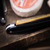 Boker Manufaktur Solingen 14Er Straight Razor - 8/8" 24K Adorned Carbon Steel Blade, Acrylic Handle view 4