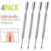 Cuticle Pusher Tools - Professional Nail Cuticle Pusher Cuticle Remover Cuticle Trimmer Spoon Shaped Nail Cleaner Dual Sided Metal Stainless Steel Manicure Pedicure for Women 4 Pack Set Krisp Beauty view 4